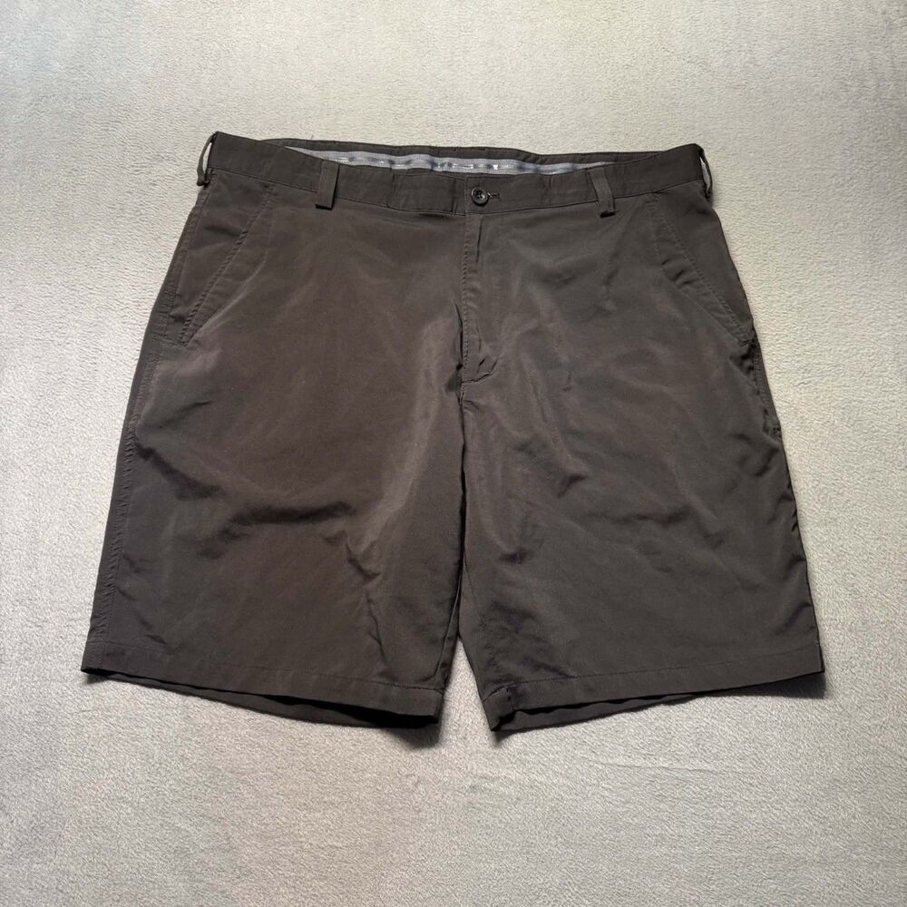 Pro Celebrity Mens 40 Golf Shorts Black Performance Stretch Flat Front EUC
